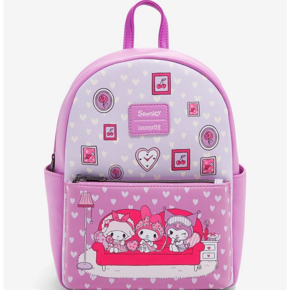 Loungefly My Melody Kuromi Slumber Party Backpack
